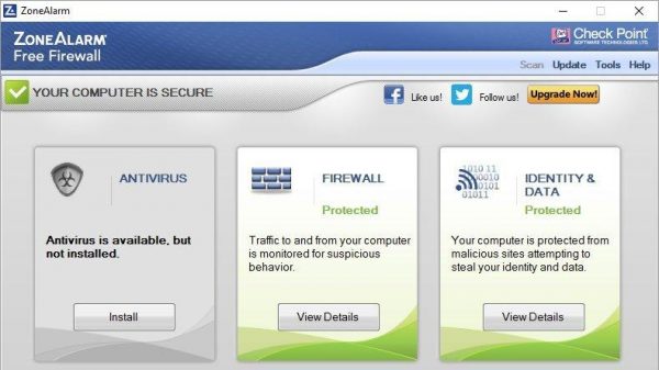 Đặc biệt ZoneAlarm Free Firewall có tác dụng hỗ trợ, bảo vệ máy tính trong trường hợp đang truy cập hoặc phát wifi nên được nhiều người lựa cọn sử dụng (ảnh: internet)