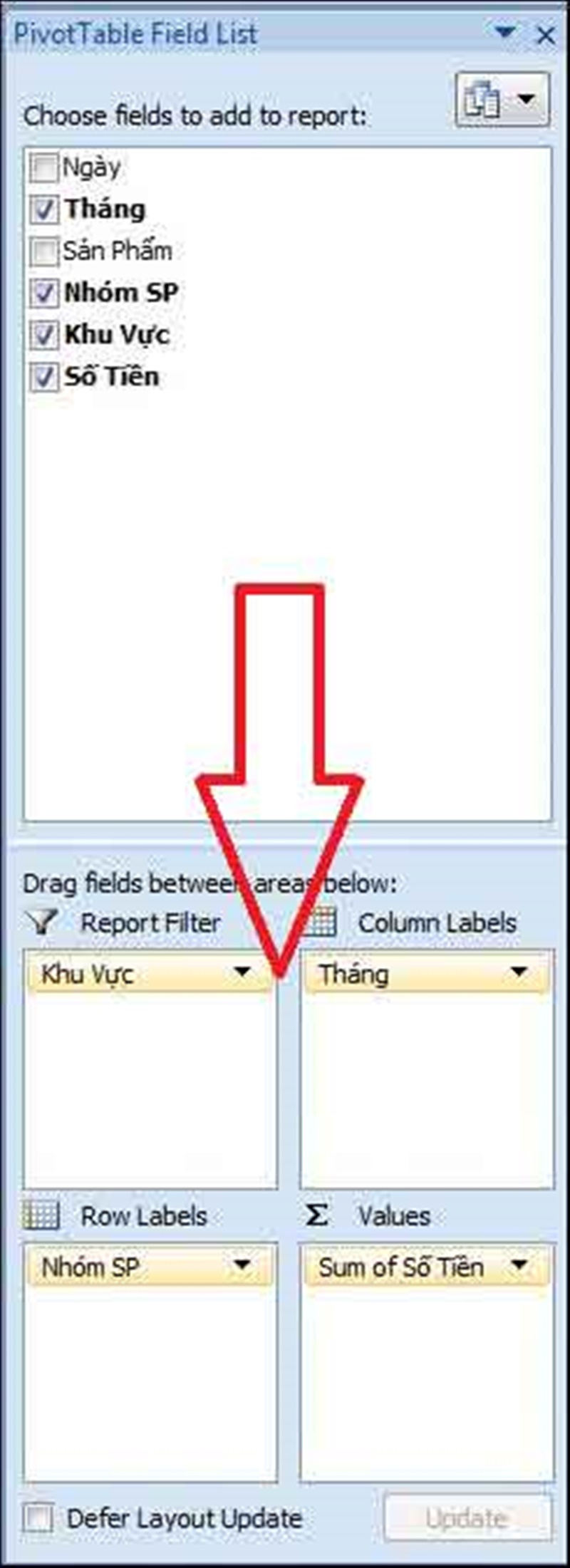 Nếu muốn thực hiện tính toán theo yêu cầu bằng cách sử dụng pivot table excel 2013, bạn cần phải làm theo những bước sau